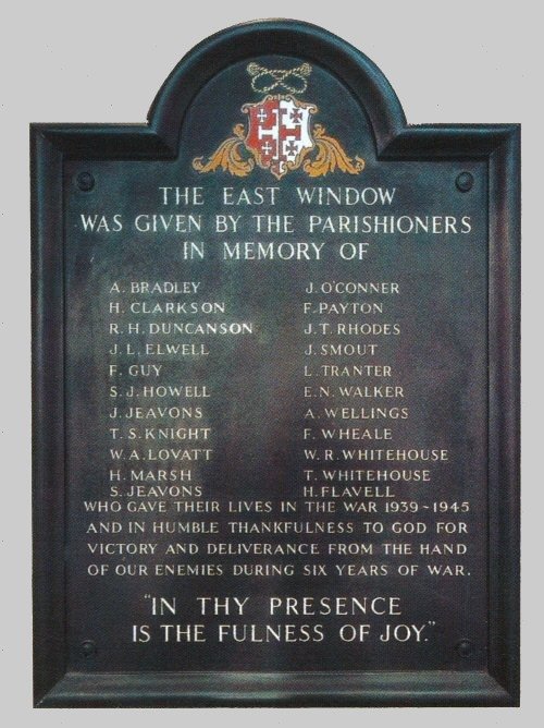 World War II Memorial tablet